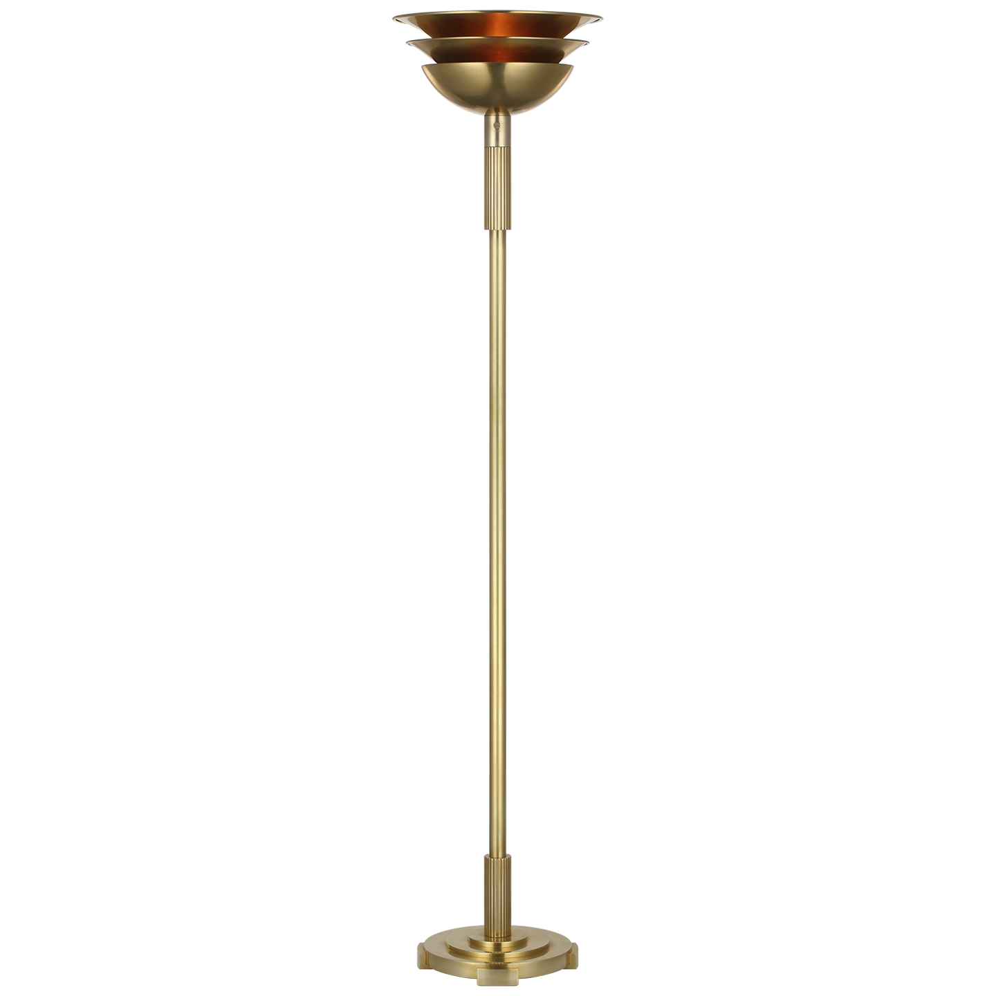 Langton 70" Torchiere Floor Lamp | Natural Brass
