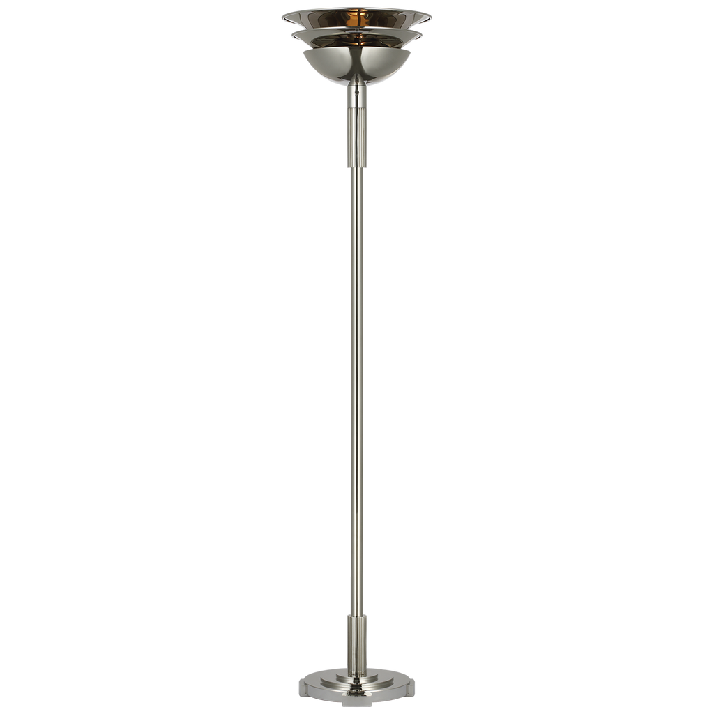 Langton 70" Torchiere Floor Lamp | Polished Nickel