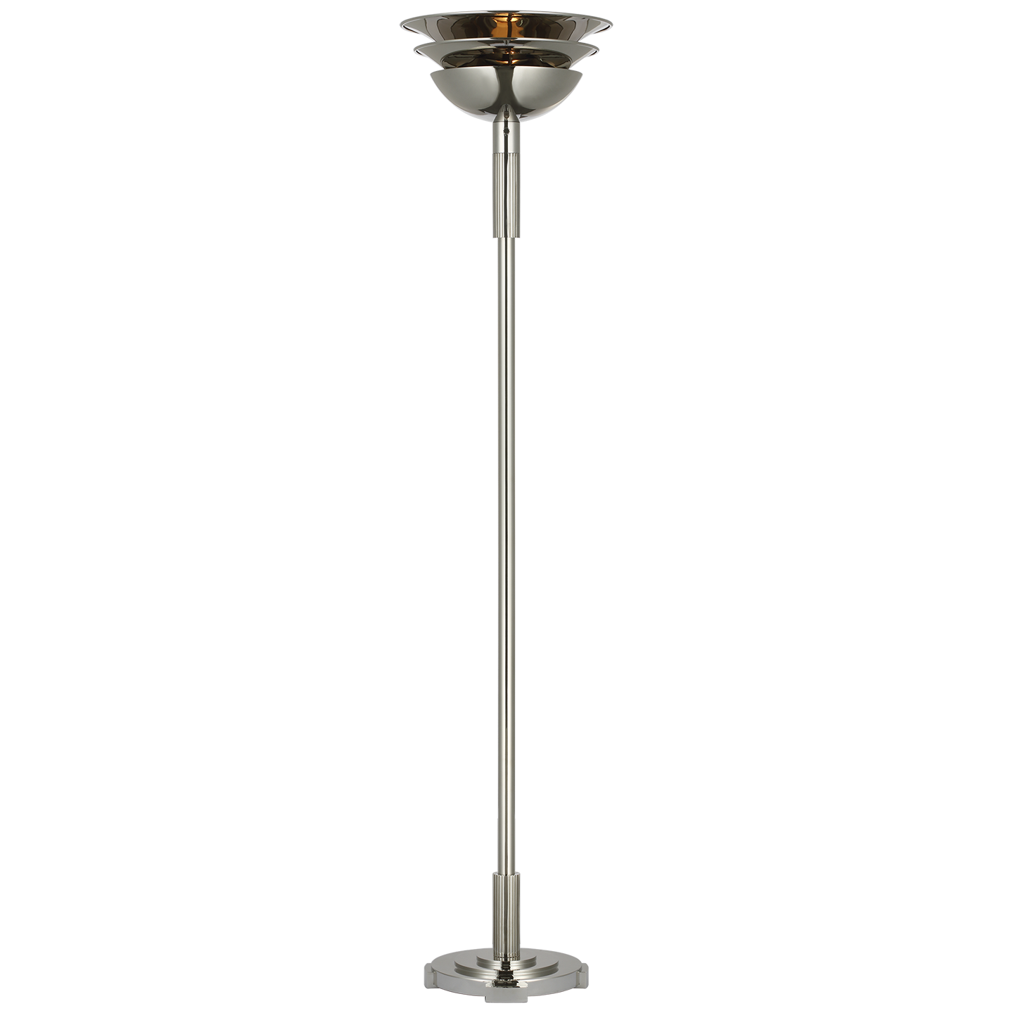 Langton 70" Torchiere Floor Lamp | Polished Nickel