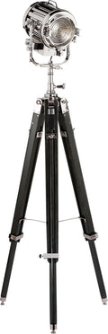 Montauk Search Light Floor Lamp | Ebony and Polished Nickel
