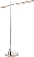 Daley Adjustable Floor Lamp | Polished Nickel | Clear Acrylic