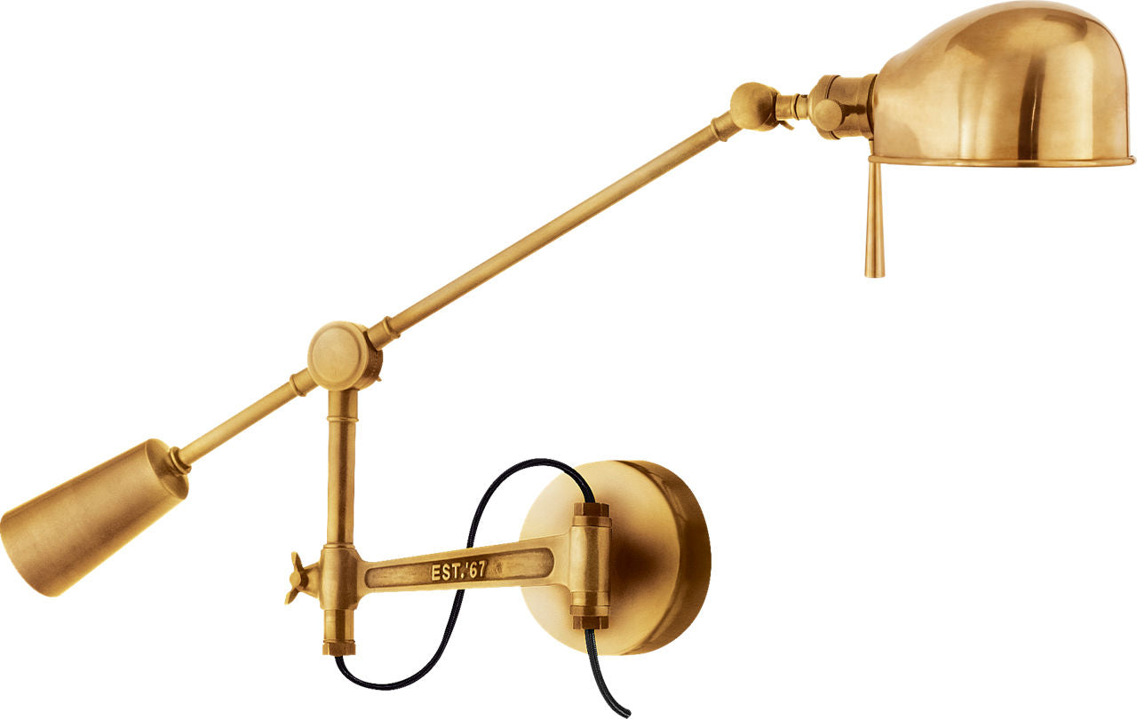 RL '67 Boom Arm Wall Lamp | Natural Brass