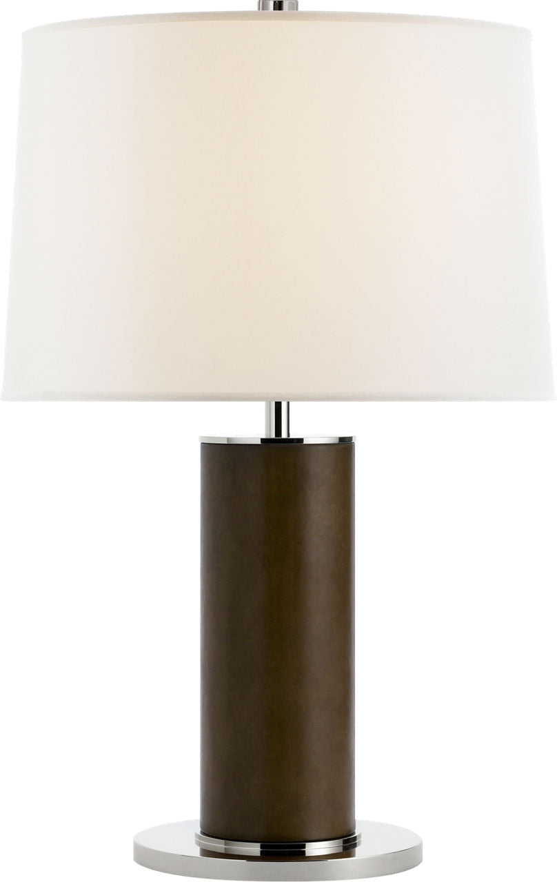 Beckford Table Lamp | Chocolate | Linen Shade