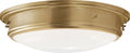Marine Porthole Large Flush Mount | Natural Brass | White Glass