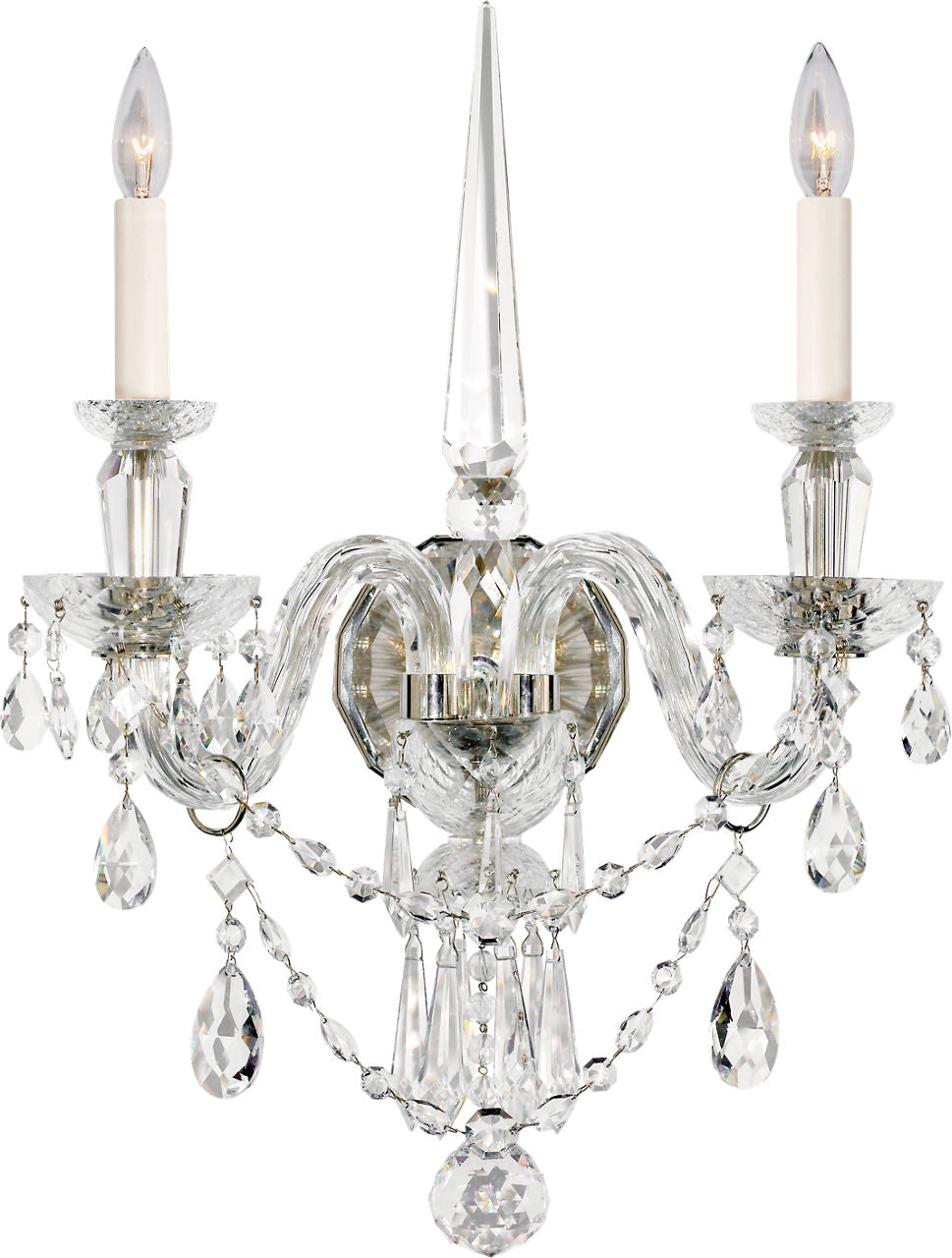 Daniela Medium Double Sconce | Crystal