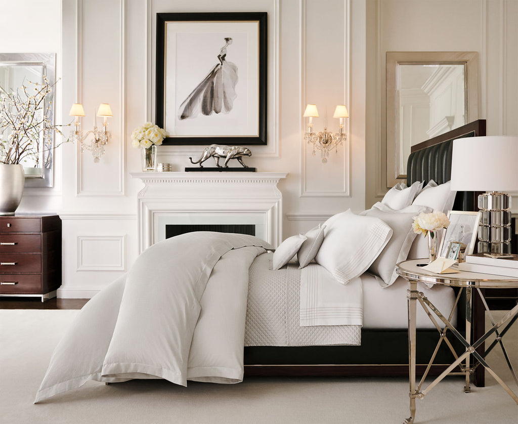 Brookings Large Table Lamp | Crystal and Polished Nickel | White Paper Shade
