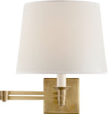 Evans Swing Arm Sconce | Natural Brass | Percale Shade
