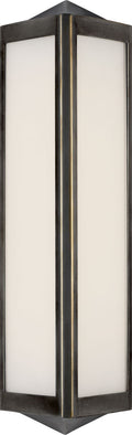 Geneva Small Sconce | Bronze | White Glass