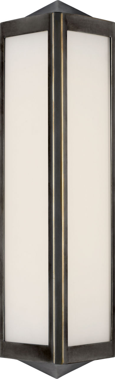 Geneva Small Sconce | Bronze | White Glass