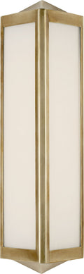 Geneva Small Sconce | Natural Brass | White Glass