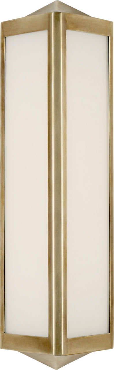 Geneva Small Sconce | Natural Brass | White Glass