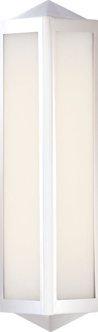 Geneva Small Sconce | Polished Nickel | White Glass