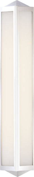 Geneva Medium Sconce | Polished Nickel | White Glass