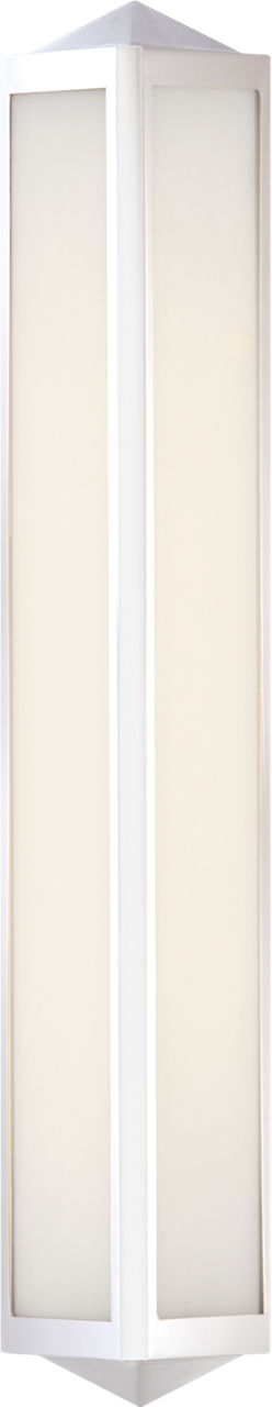 Geneva Medium Sconce | Polished Nickel | White Glass