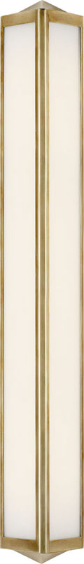 Geneva Large Sconce | Natural Brass | White Glass