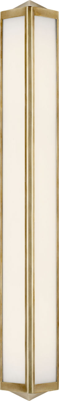 Geneva Large Sconce | Natural Brass | White Glass
