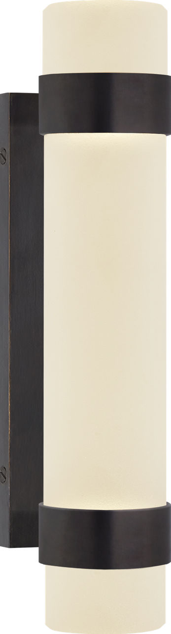 Barton Small Bath Sconce | Bronze | Etched Crystal