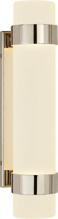 Barton Small Bath Sconce | Polished Nickel | Etched Crystal