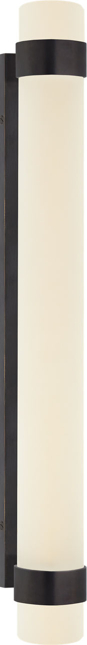 Barton Large Bath Sconce | Bronze | Etched Crystal