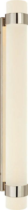 Barton Large Bath Sconce | Polished Nickel | Etched Crystal