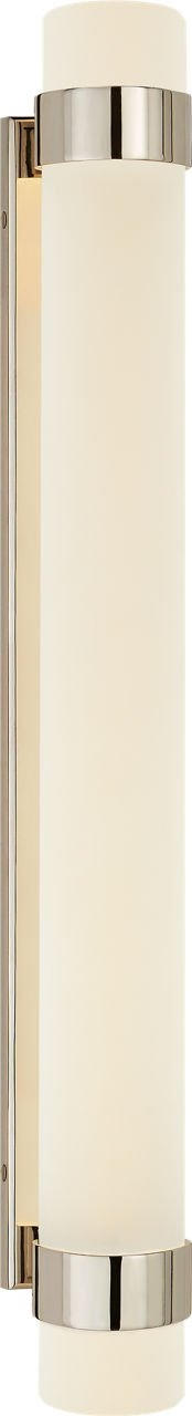 Barton Large Bath Sconce | Polished Nickel | Etched Crystal