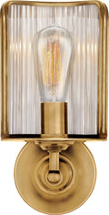 Rivington Shield Sconce | Natural Brass | Ribbed Mirror