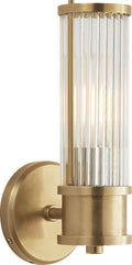 Allen Single Sconce | Natural Brass and Glass Rods