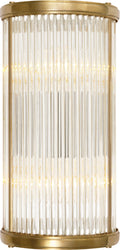 Allen Small Linear Sconce | Natural Brass and Glass Rods