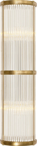 Allen Medium Linear Sconce | Natural Brass and Glass Rods
