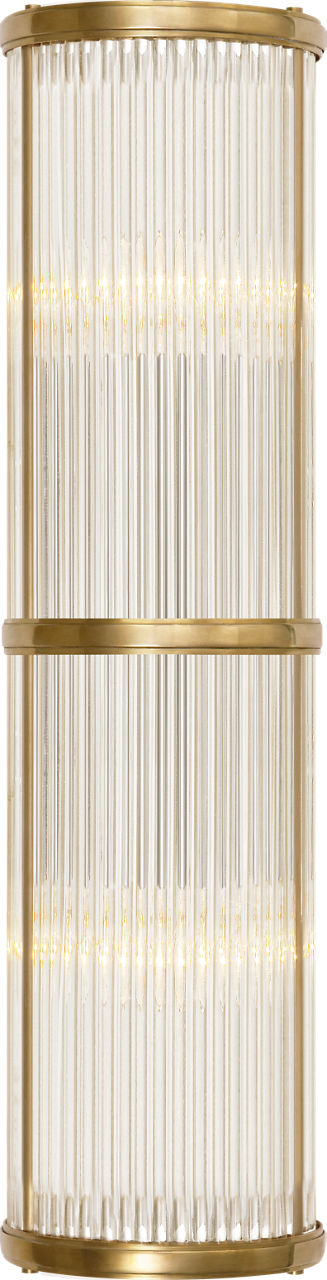 Allen Medium Linear Sconce | Natural Brass and Glass Rods