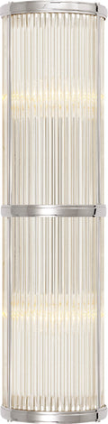 Allen Medium Linear Sconce | Polished Nickel and Glass Rods