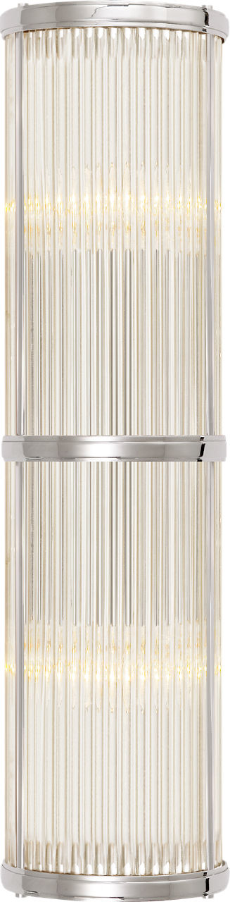 Allen Medium Linear Sconce | Polished Nickel and Glass Rods