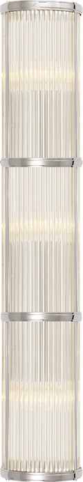Allen Large Linear Sconce | Polished Nickel and Glass Rods