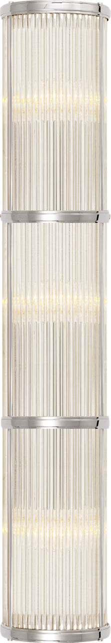 Allen Large Linear Sconce | Polished Nickel and Glass Rods