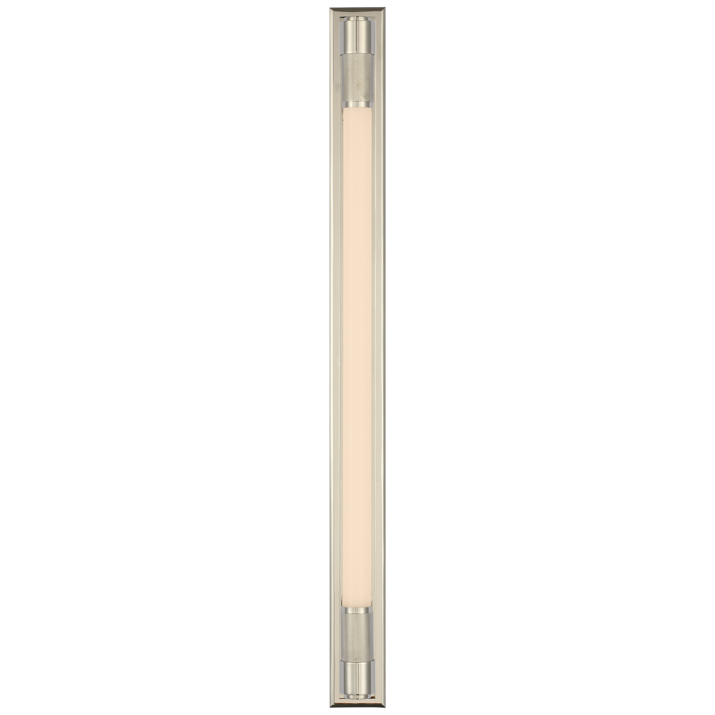 Barrett 30" Linear Bath Light | Polished Nickel | White Glass