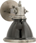 Fulton Small Sconce | Industrial Steel | Black Enamel Shade