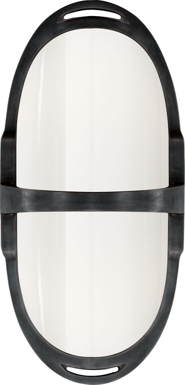 Westbury Double Sconce | Bronze | White Glass