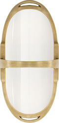 Westbury Double Sconce | Natural Brass | White Glass