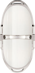 Westbury Double Sconce | Polished Nickel | White Glass