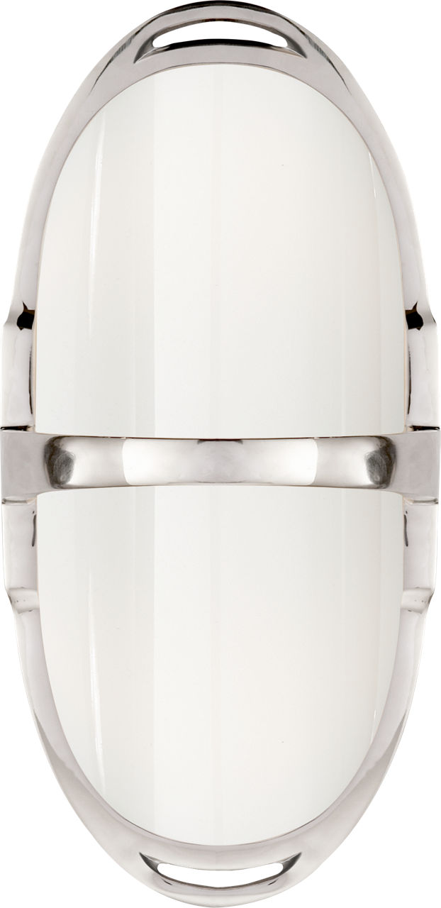 Westbury Double Sconce | Polished Nickel | White Glass