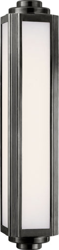 Keating Medium Sconce | Bronze | White Glass
