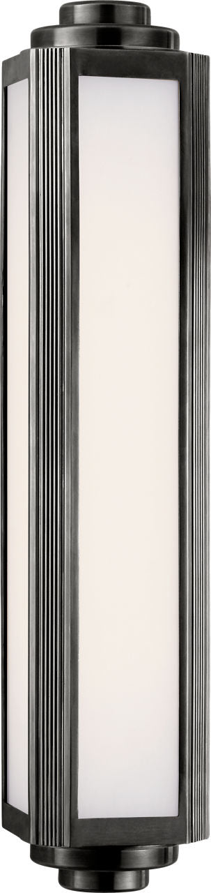 Keating Medium Sconce | Bronze | White Glass