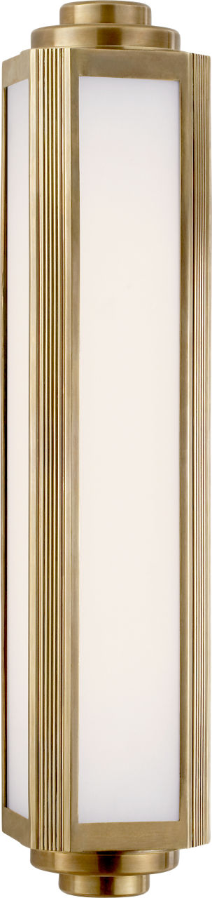 Keating Medium Sconce | Natural Brass | White Glass