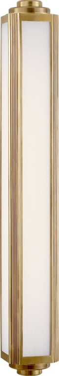 Keating Large Sconce | Natural Brass | White Glass
