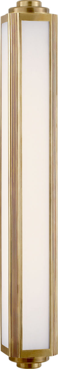 Keating Large Sconce | Natural Brass | White Glass