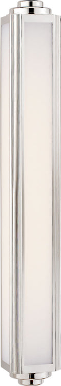 Keating Large Sconce | Polished Nickel | White Glass