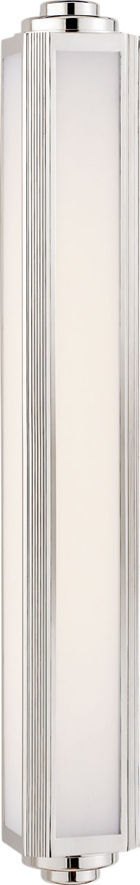 Keating Large Sconce | Polished Nickel | White Glass