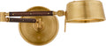 Alaster Articulating Wall Light | Natural Brass and Natural Rift Oak