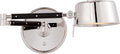 Alaster Articulating Wall Light | Polished Nickel and Black Ebony