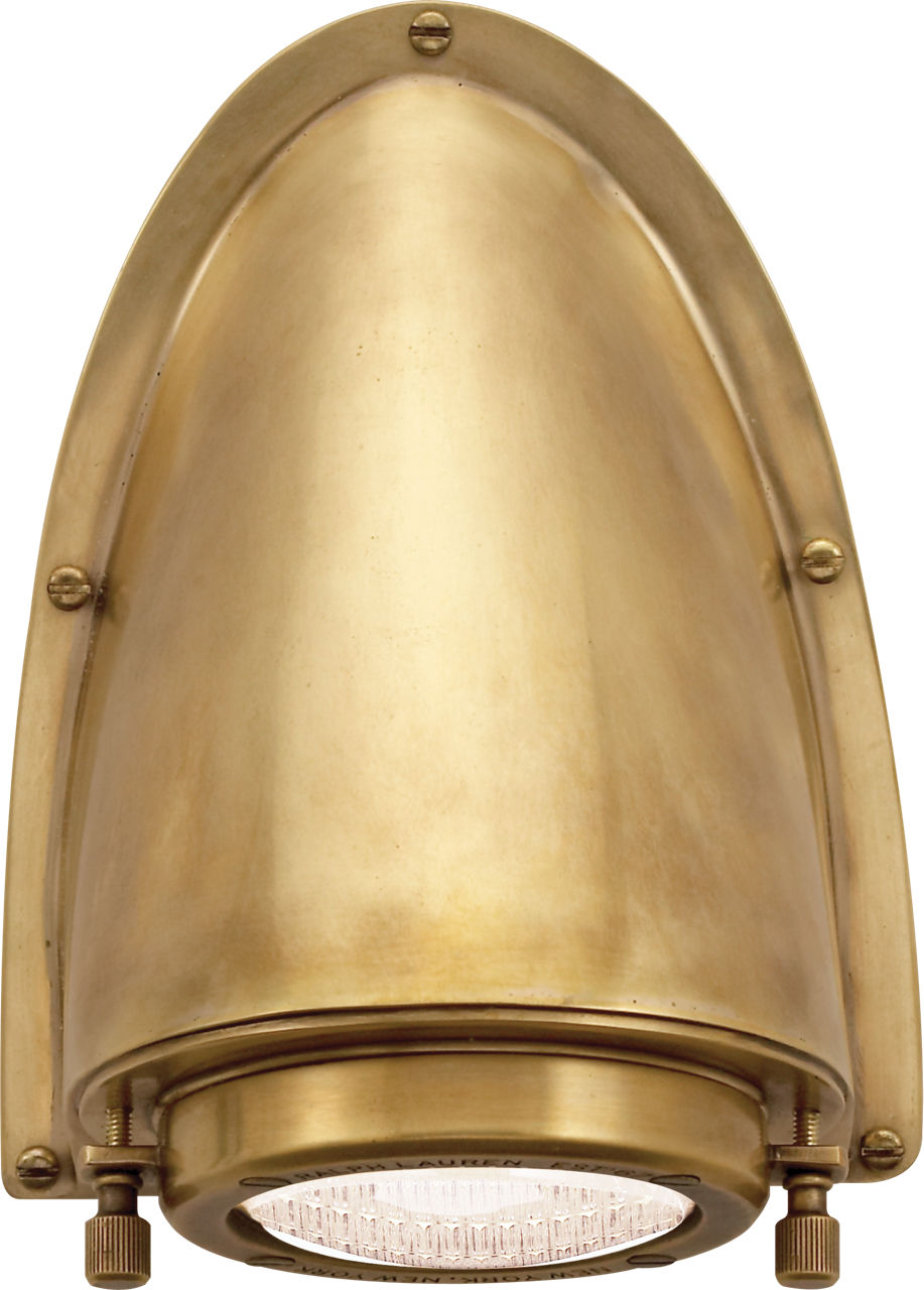 Grant Small Sconce | Natural Brass | Industrial Prismatic Glass